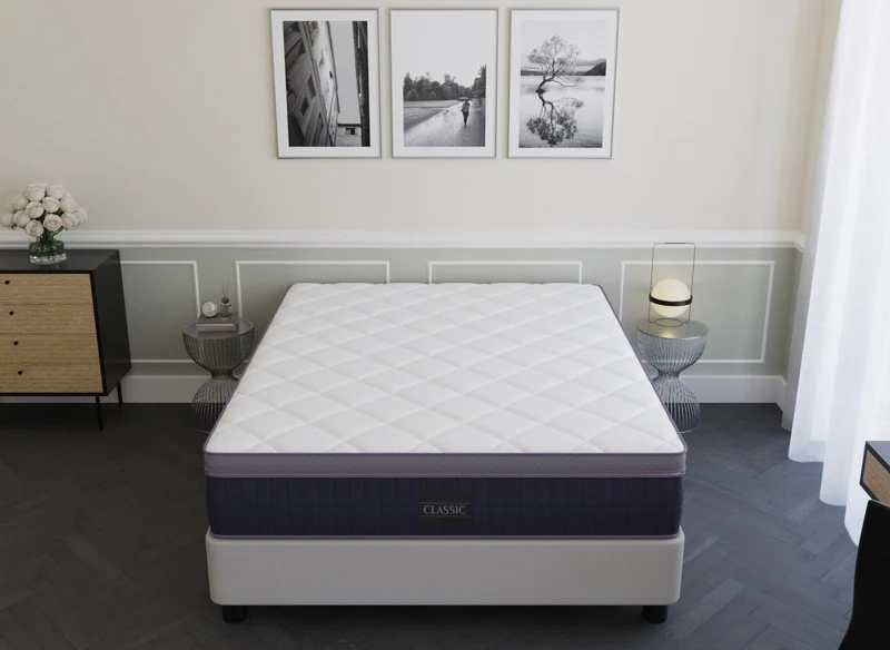 Matelas hybride CLASSIC 160 x 200 cm ressorts ensachés et mémoire de forme épaisseur 31 cm