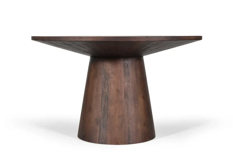 Table à manger Ronde TOMI en Bois de Manguier - 130 cm