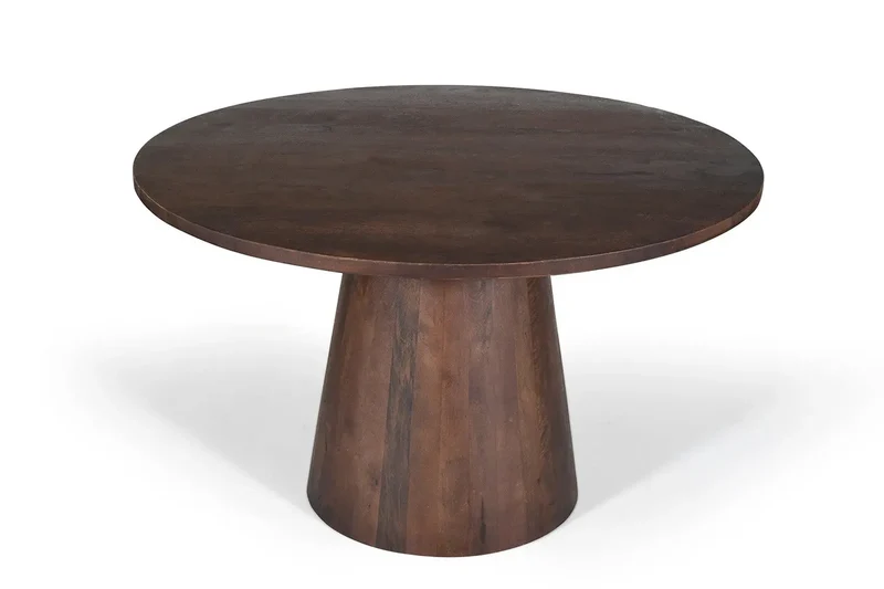 Table à manger Ronde TOMI en Bois de Manguier - 130 cm