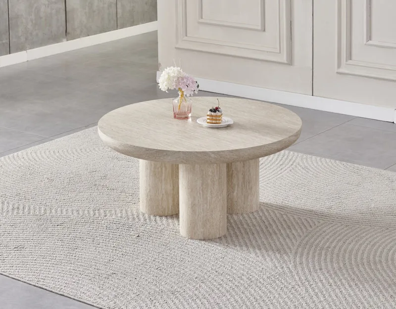 Table Basse Maya Effet Travertin