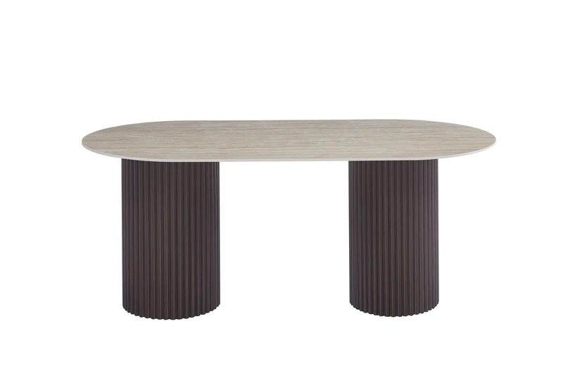 Table À Manger Keysha Pied Bois Noyer