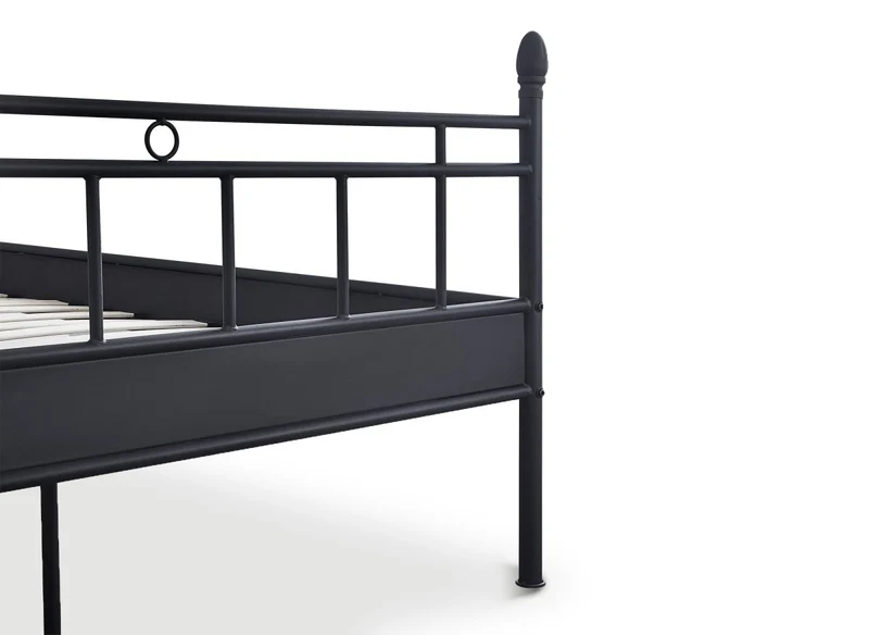 Lit double en métal noir KADY 160 x 200 cm
