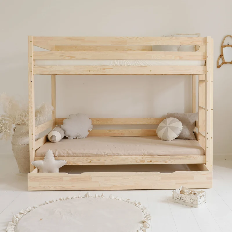 Lit superposé en bois avec tiroir • Karla