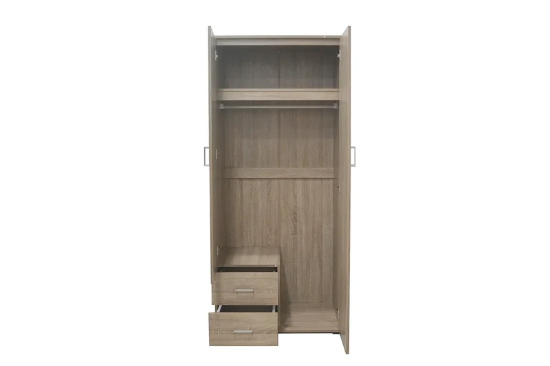 Armoire 2 portes avec miroir MARCO sonoma - 80 cm