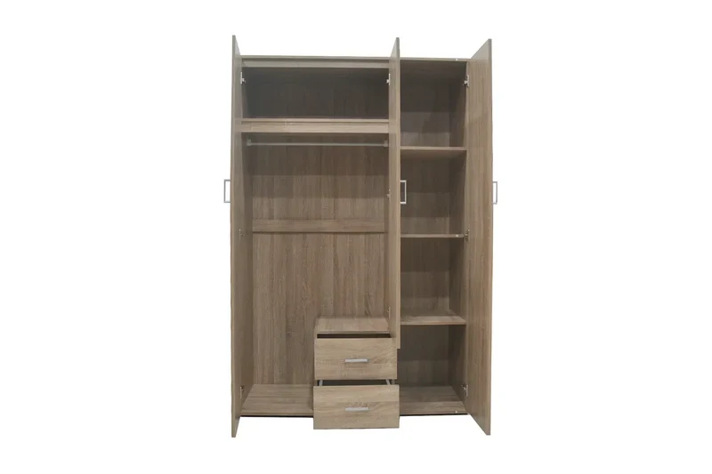 Armoire 3 portes avec miroir MARCO sonoma - 120 cm