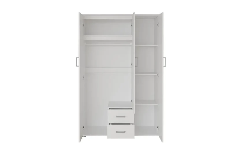 Armoire 3 portes avec miroir Marco - blanc 120 cm