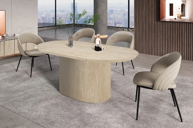 Table Extensible Ovale LYANE - 180 à 220 cm