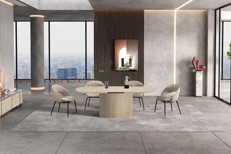 Table Extensible Ovale LYANE - 180 à 220 cm