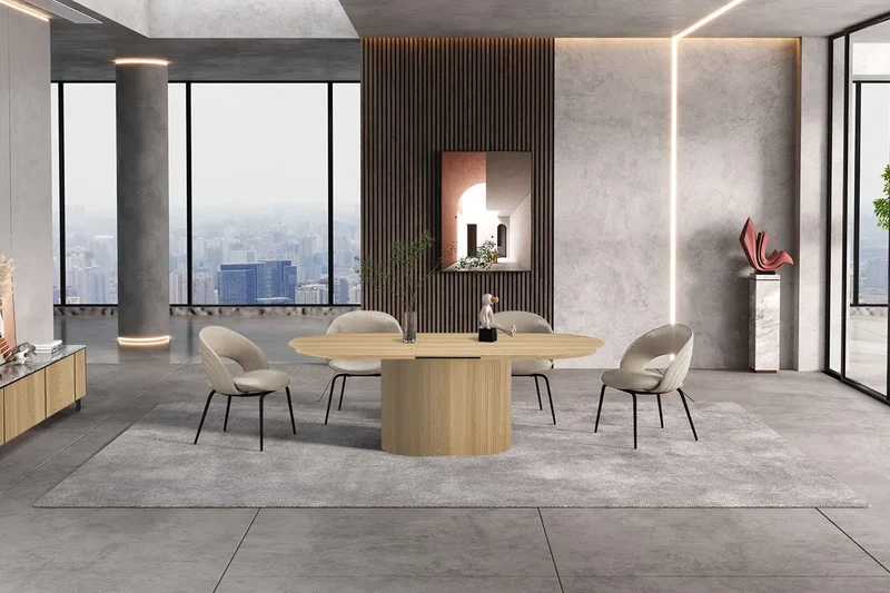 Table Extensible Ovale LYANE - 180 à 220 cm