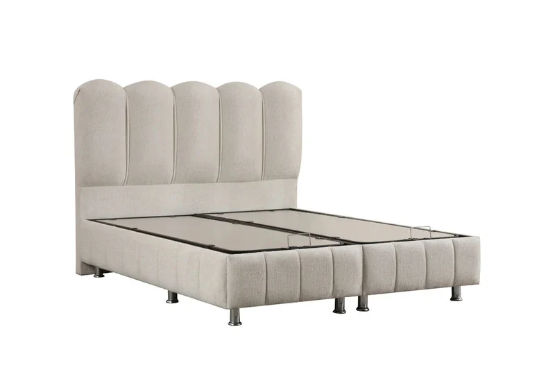 Lit coffre Eva Blanc Cassé - Chenille