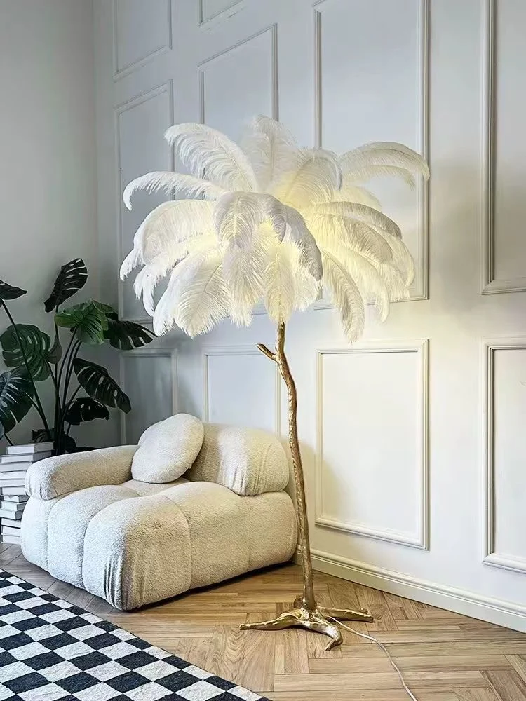 Lampadaire Velona Plume Autruche