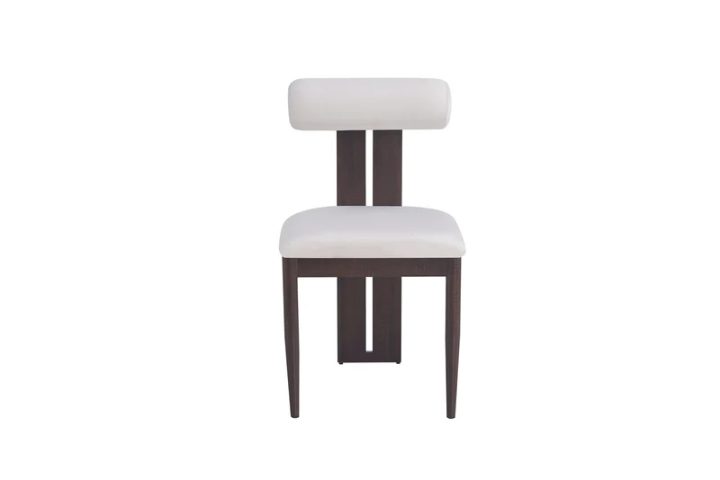Chaise Tiffany Pied Effet Bois Noyer