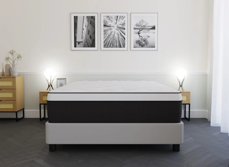 Matelas hybride mémoire de forme 160 x 200 cm épaisseur 37 cm - PILLOW