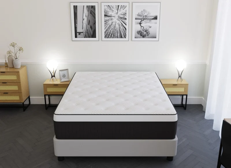 Matelas hybride mémoire de forme 160 x 200 cm épaisseur 37 cm - PILLOW