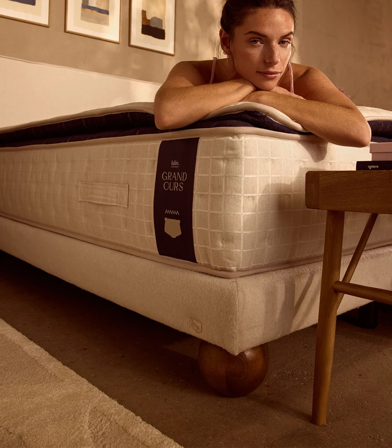 Sommier Grand Ours - Velours Sahara