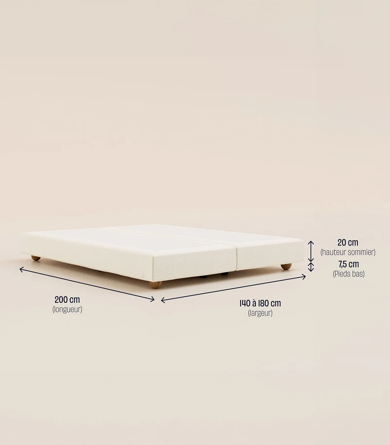 Sommier Grand Ours - Bouclette Ardoise