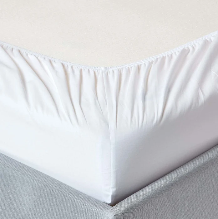 Drap housse 100% coton blanc