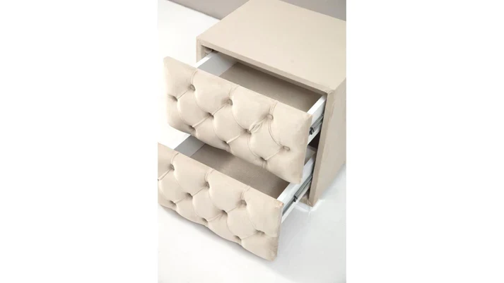 Table de chevet - Clouté Beige