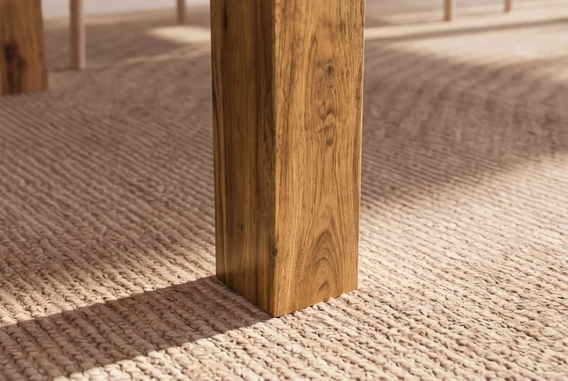 Table à manger en bois massif MAKASSAR 160-200-240cm finition pierre marron Sheesham extensible