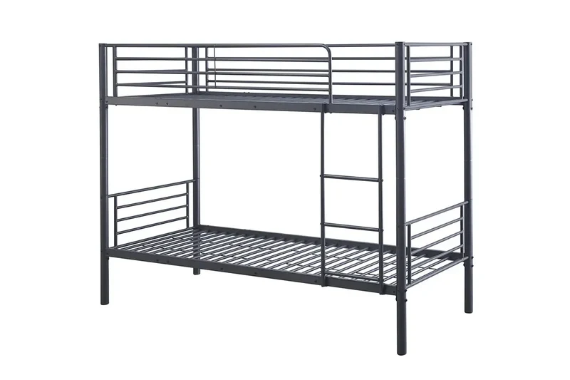 Lit superposé SAMYA 90x200 Divisible Métal Gris foncé