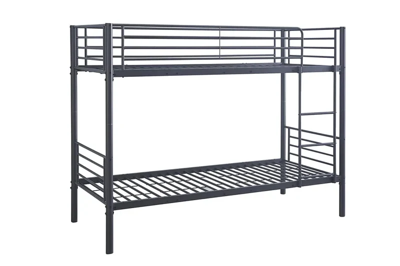 Lit superposé SAMYA 90x200 Divisible Métal Gris foncé