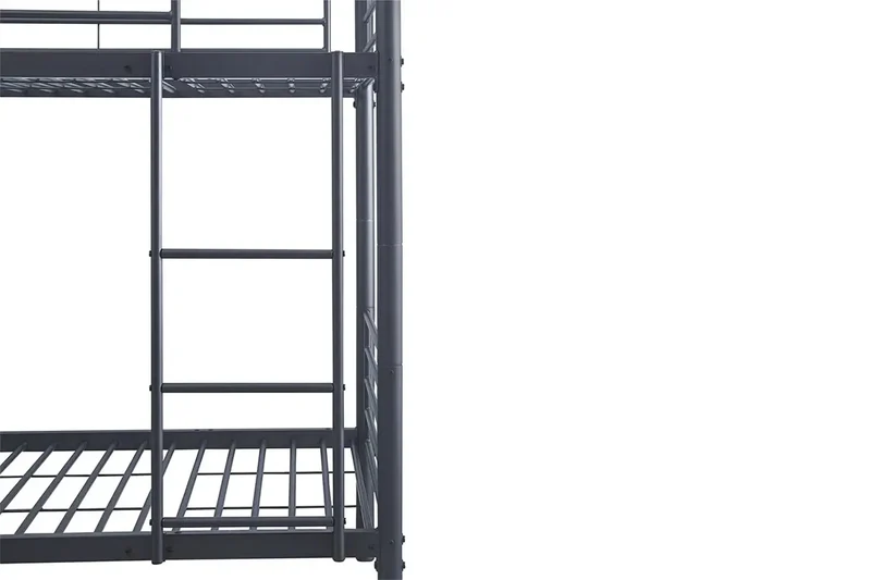 Lit superposé SAMYA 90x200 Divisible Métal Gris foncé