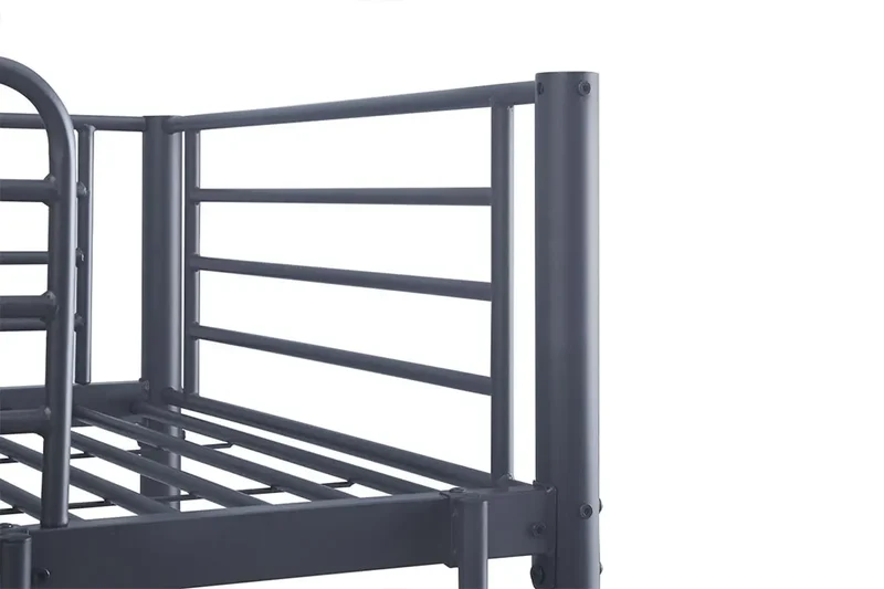 Lit superposé SAMYA 90x200 Divisible Métal Gris foncé