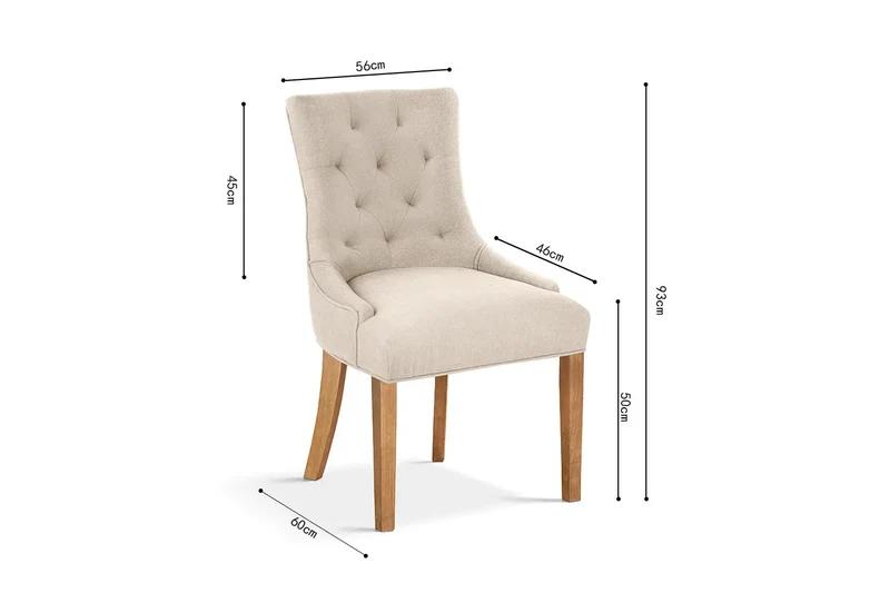 Chaises de Salle à Manger FANCYA Sable - 56 x 60 cm