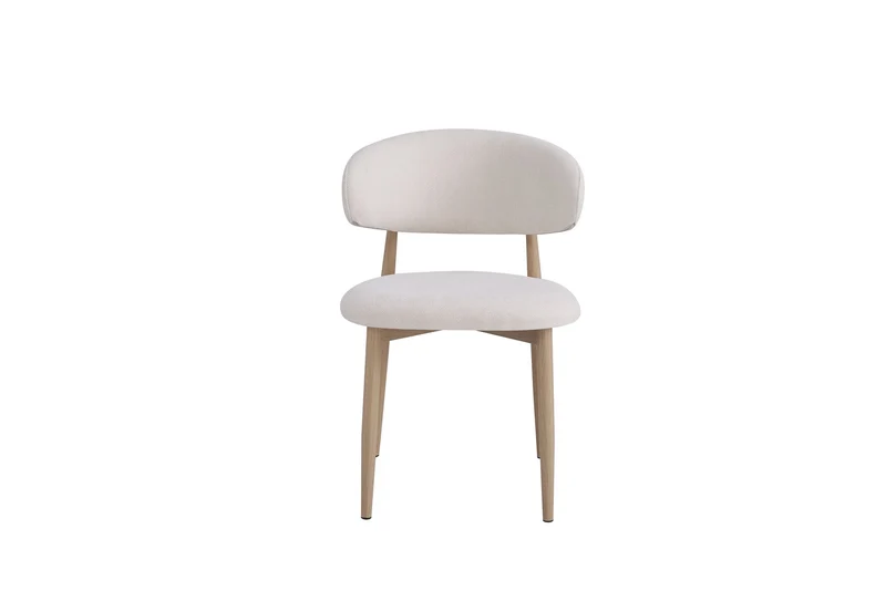 Chaise Lucile Pied Effet Bois Grain Beige