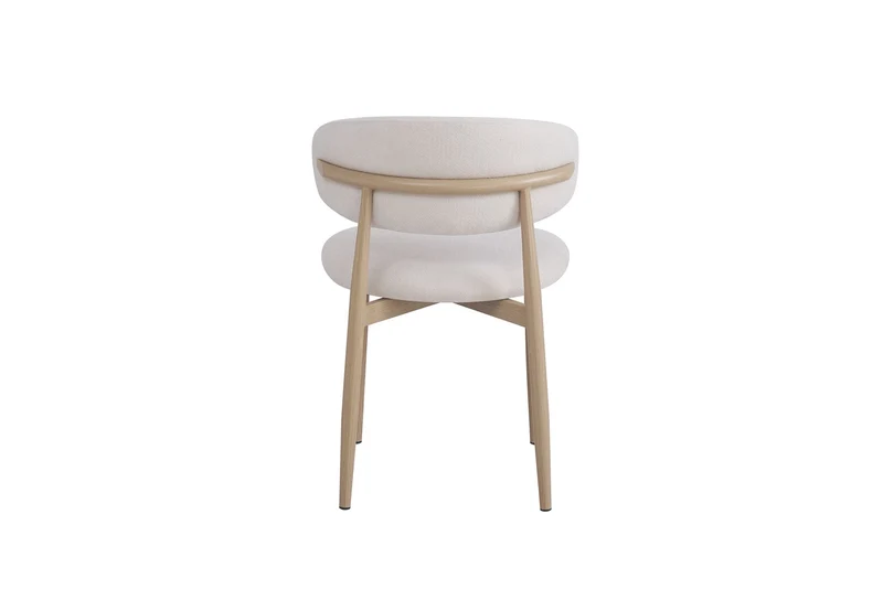 Chaise Lucile Pied Effet Bois Grain Beige