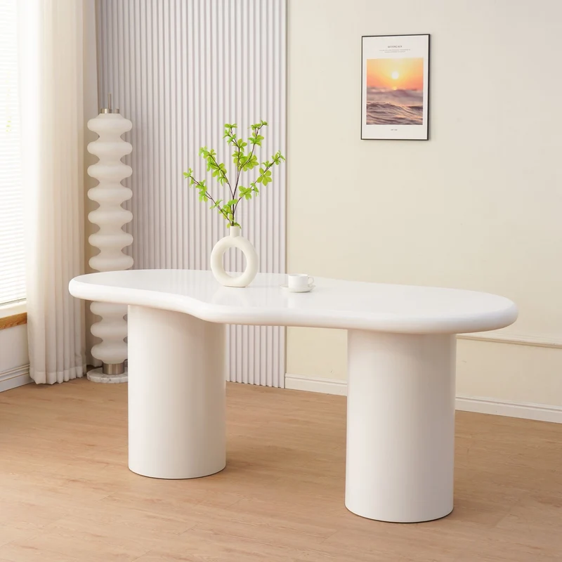 Table à Manger Curve Blanc