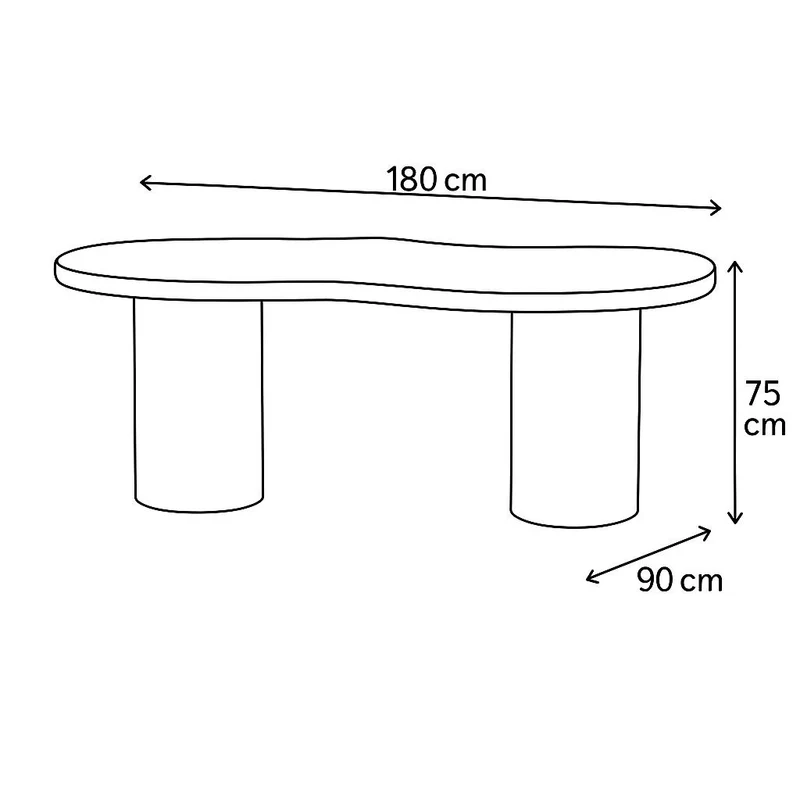 Table à Manger Curve Blanc