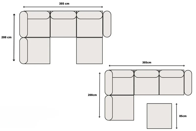 Canapé Élégance Modulable 4+1 - Chenille