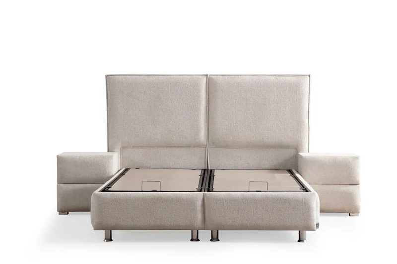 Lit coffre Maya - Tissu Chenille