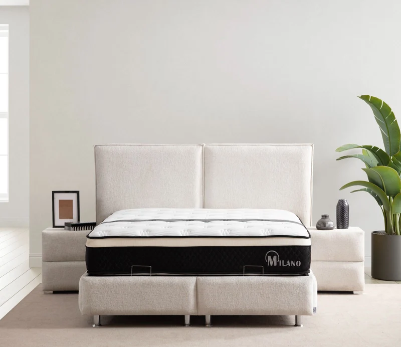 Lit coffre Maya - Tissu Chenille