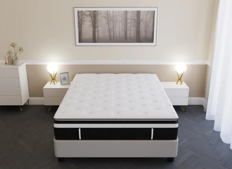 Matelas hybride mémoire de forme 160 x 200 cm épaisseur 35 cm - CLOUDY