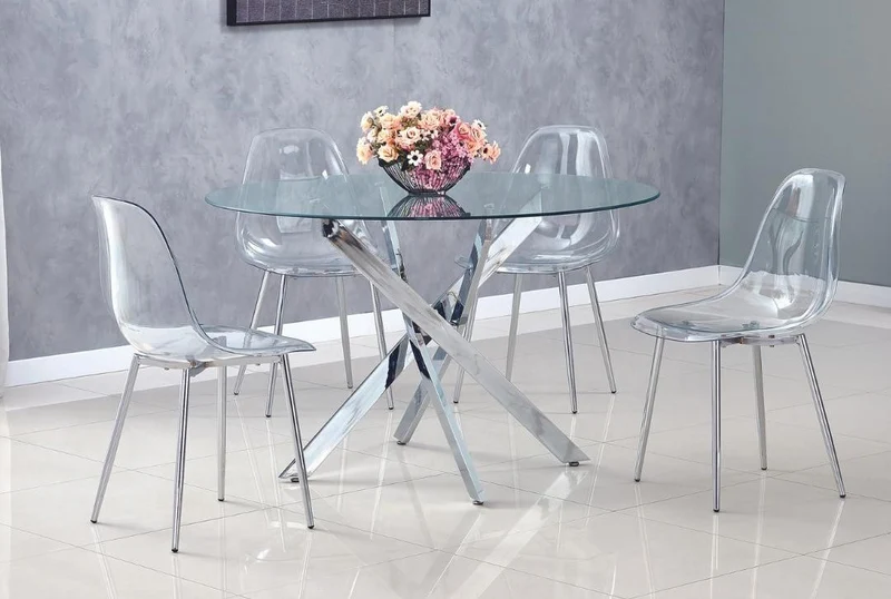 Table à Manger Jenna - Pieds Chrome