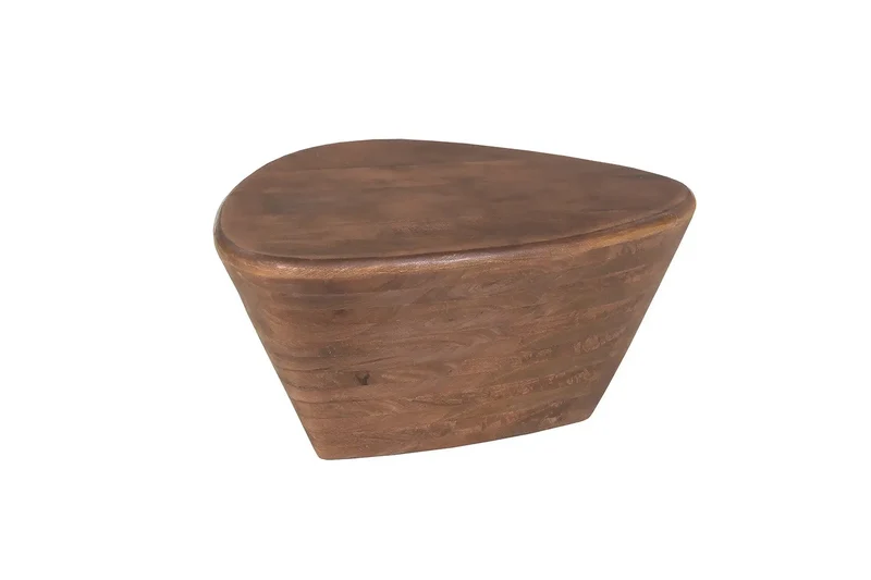 Table basse Bois de Manguier Brun Clair MAËLO - 35 x 70 cm