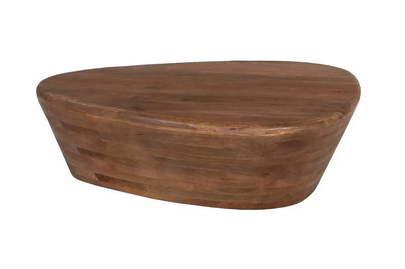 Table basse Bois de manguier Brun Clair IORAN - 30 x107 cm