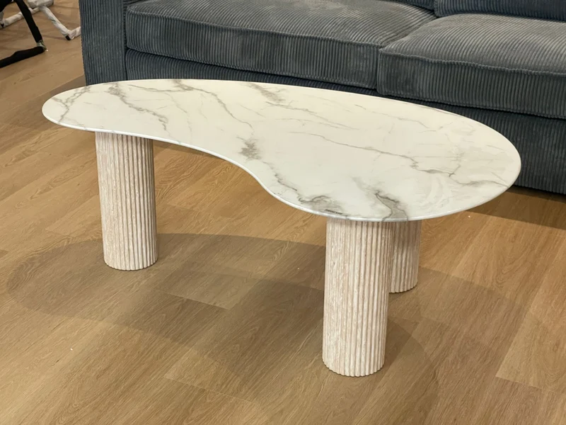 Table Basse Pylône Marbre Blanc