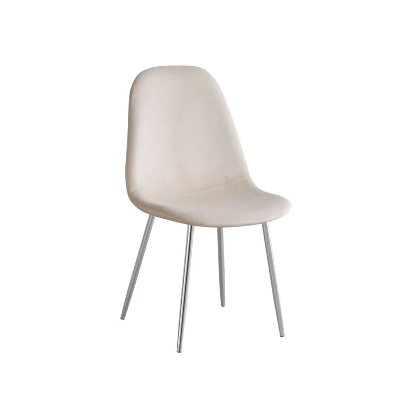 Chaise Scandinave en velour beige