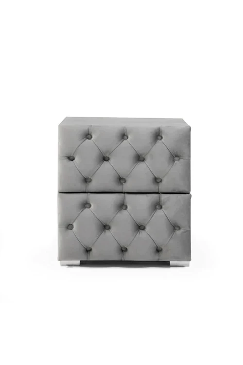 Table Chevet - Clouté Gris