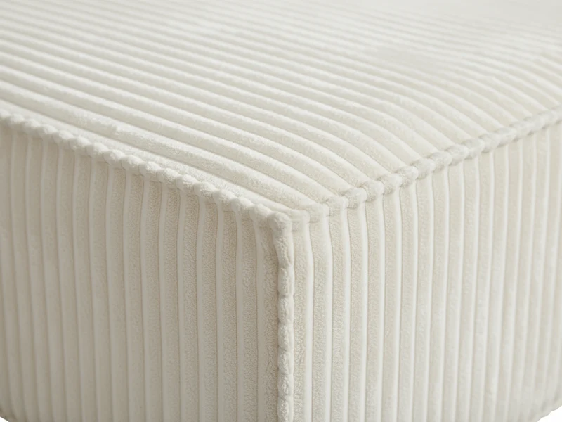 Canapé Villiers – Canapé d’angle modulable 3 places avec pouf – Velours côtelé épais