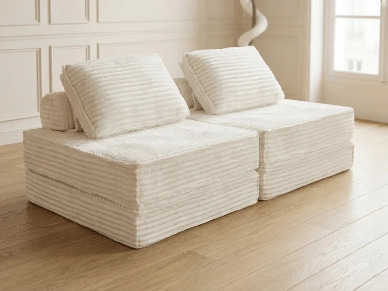 Fauteuil lit convertible MILANO – 1 place en velours côtelé épais – chauffeuse modulable
