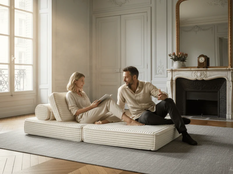 Fauteuil lit convertible MILANO – 1 place en velours côtelé épais – chauffeuse modulable