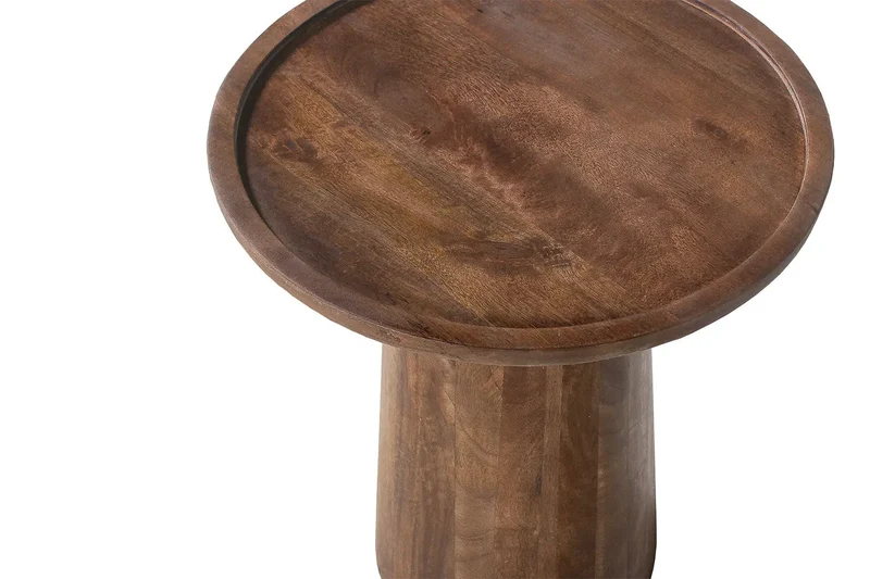 Table basse Ronde Bois de manguier Brun clair ÉLIO - 45x50 cm