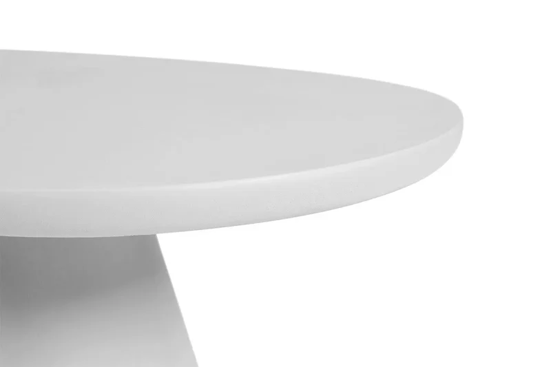 Table Basse Ovale Effet Ciment Ecru TAVINA - 120 cm