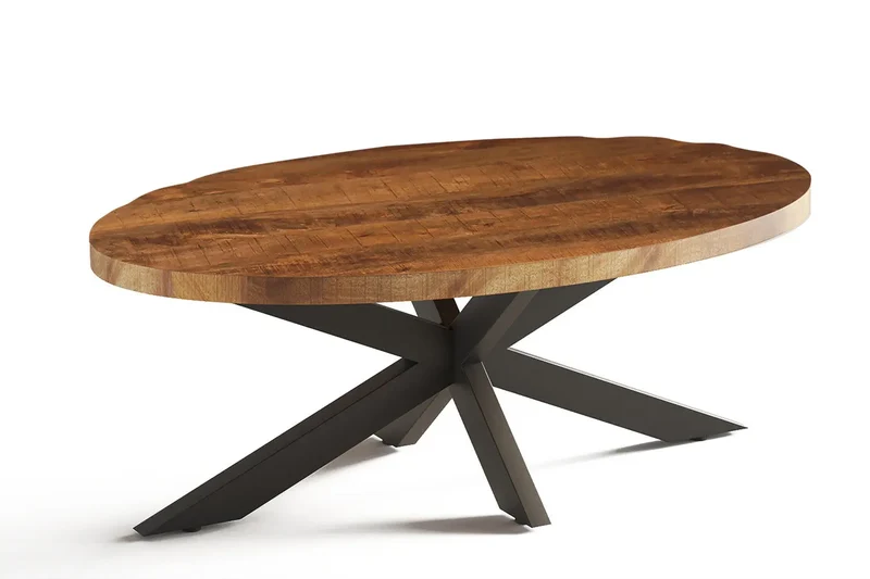 Table basse Ovale en Bois de Manguier AYORA - 130 x 70 cm