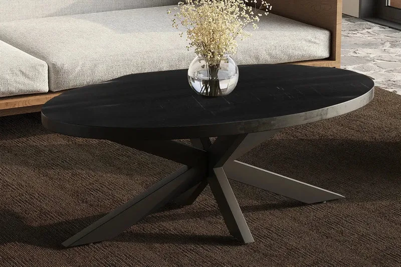 Table basse Ovale en Bois de Manguier AYORA - 130 x 70 cm