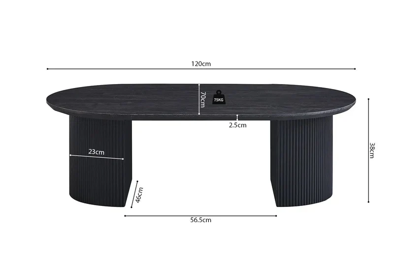 Table Basse Ovale LYANE - 120 cm